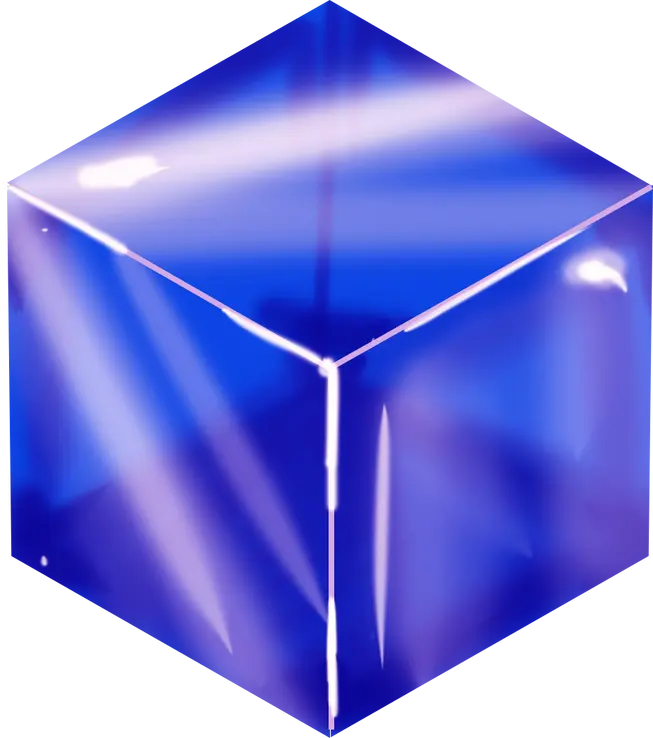 Gradient Glossy Buildable Surrealist Cube