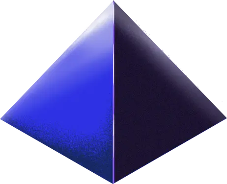 Gradient Glossy Buildable Surrealist Pyramid