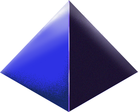 Gradient Glossy Buildable Surrealist Pyramid